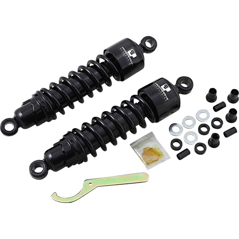 PROGRESSIVE SUSPENSION 12.0" 06-17 FLH/FLT 412 STD BLACK SHOCKS 412-4079B