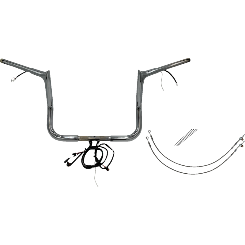 FAT BAGGERS INC HANDLEBAR KIT - POINTED TOP - 12" - CHROME 902212