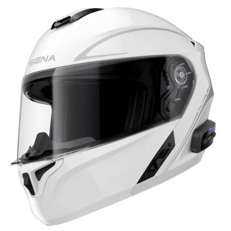 SENA OUTRUSH R BLUETOOTH HELMET FLIP-UP GLOSSY WHITE L SIZE DOT OUTRUSHR-GW00L3