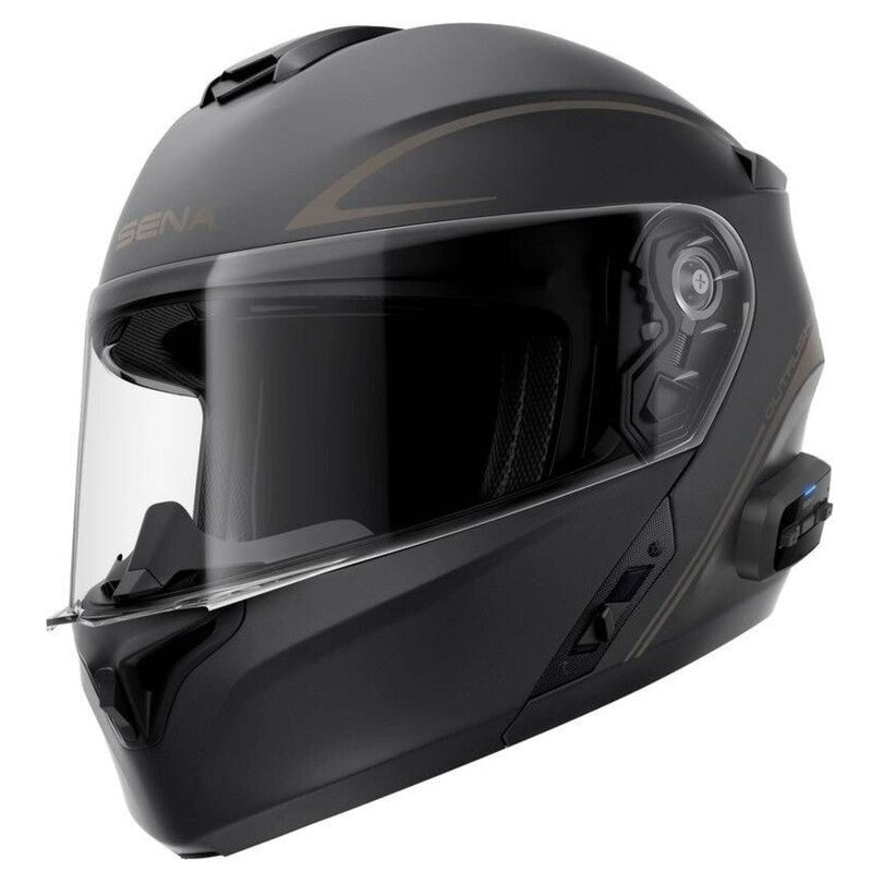 SENA OUTRUSH R BLUETOOTH HELMET FLIP-UP MATT BLACK L SIZE DOT OUTRUSHR-MB00L3
