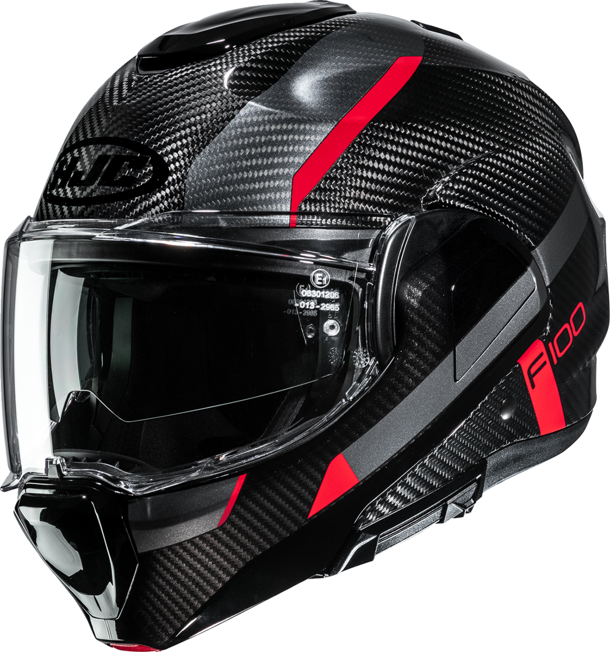 HJC F100 CARBON ASKAN (MC1) BK/RD MD EB20NEP5201V