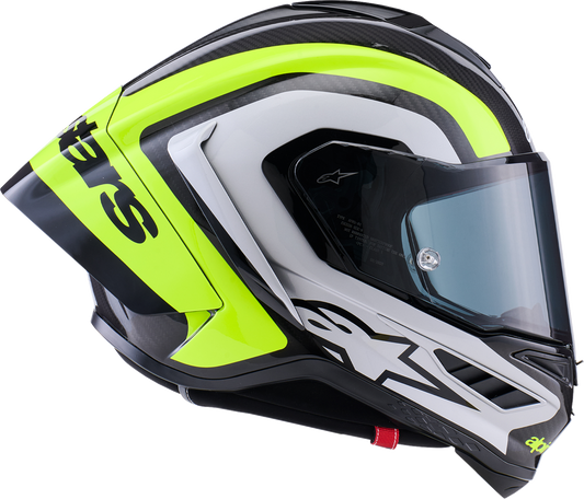 ALPINESTARS (ROAD) HELMET S-R10 ARIUS BK/SIL/YW FL GLOSS ECE06/DOT XL 8203926-1699-XL