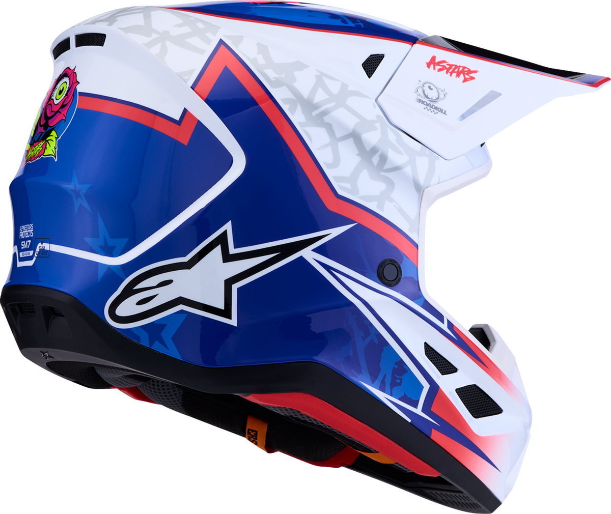 ALPINESTARS HELMET SM7 BLASTER WHT/BLU/RED M 8300127-2217-M