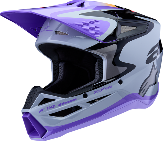 ALPINESTARS HELMET YTH SM3 JETTSON GRAY/PUR/BLK YS 8303126-9277-YS