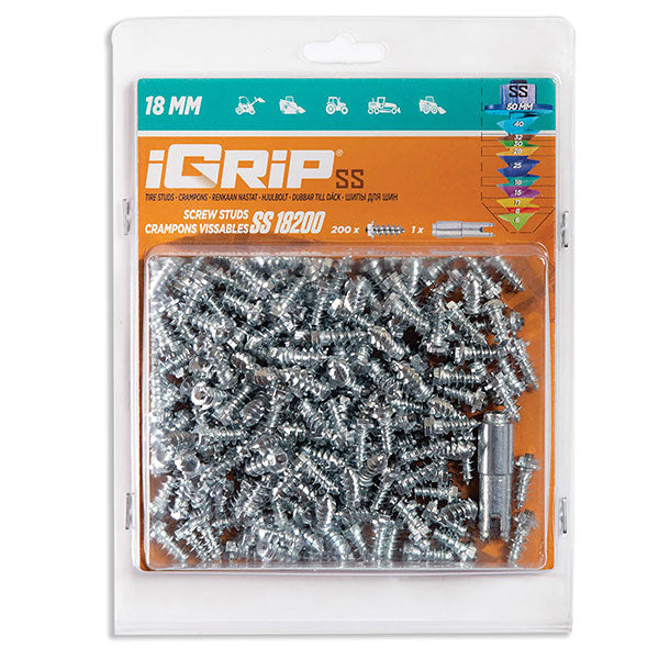 IGRIP SS-18 SHOULDERED TIRE STUDS 18MM 200PK SS-18200