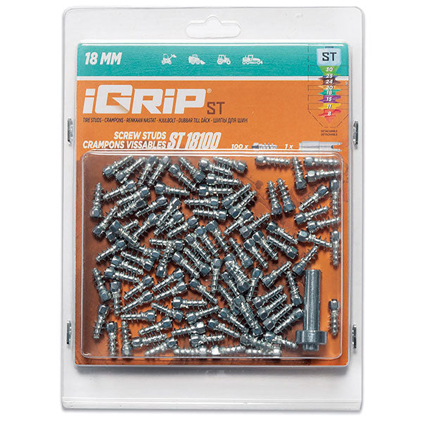IGRIP ST-18 STANDARD STUDS 18MM 100PK ST-18100
