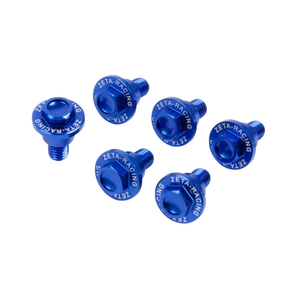 DRC ZETA UNIT FORK GUARD BOLT SET 6PCS YAM1 BL ZE88-9406