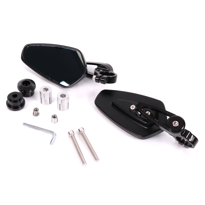 TOXIC HANDLEBAR END MIRROR OVAL PENTA BLACK (PR) 029766