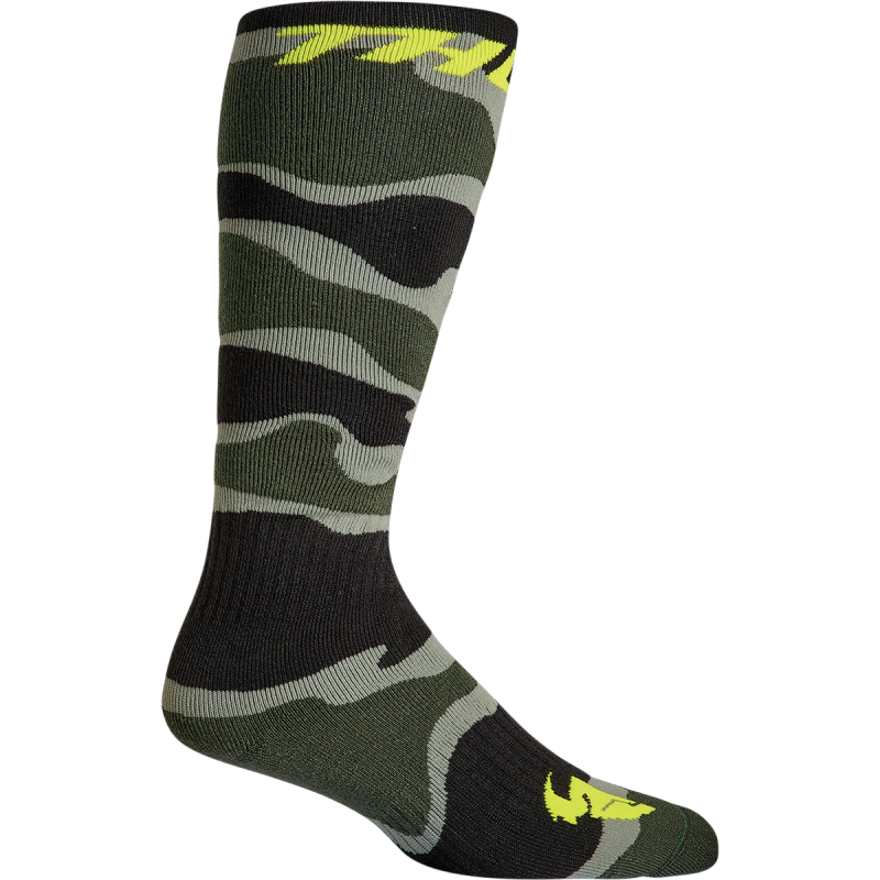 THOR MX SOLID SOCK CAMO GN/WH 6-9 3431-0671