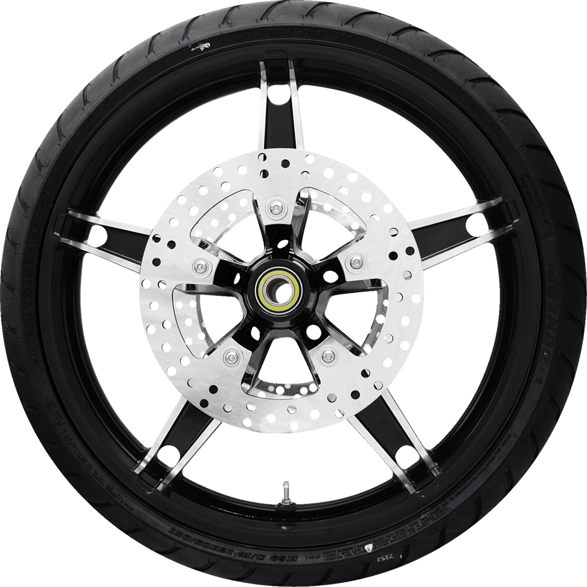COASTAL MOTO WHEEL FRONT DAYTONA W/TIRE ABS(TPMS) BLK CUT 21" PKG2-DAY213BC-ABST