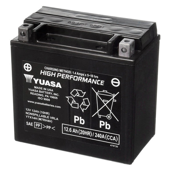 YUASA YTX14H YUASA BATTERY YUAM7RH4H