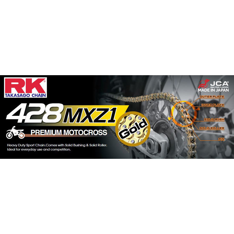 RK MINI WORKS GB428MXZ1 CHAIN 110L-CL GOLD GB428MXZ1-110