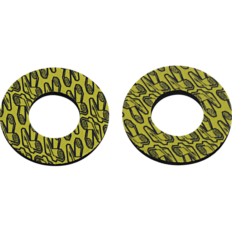 RENTHAL GRIP DONUTZ BLACK ON YELLOW RENTHAL G205