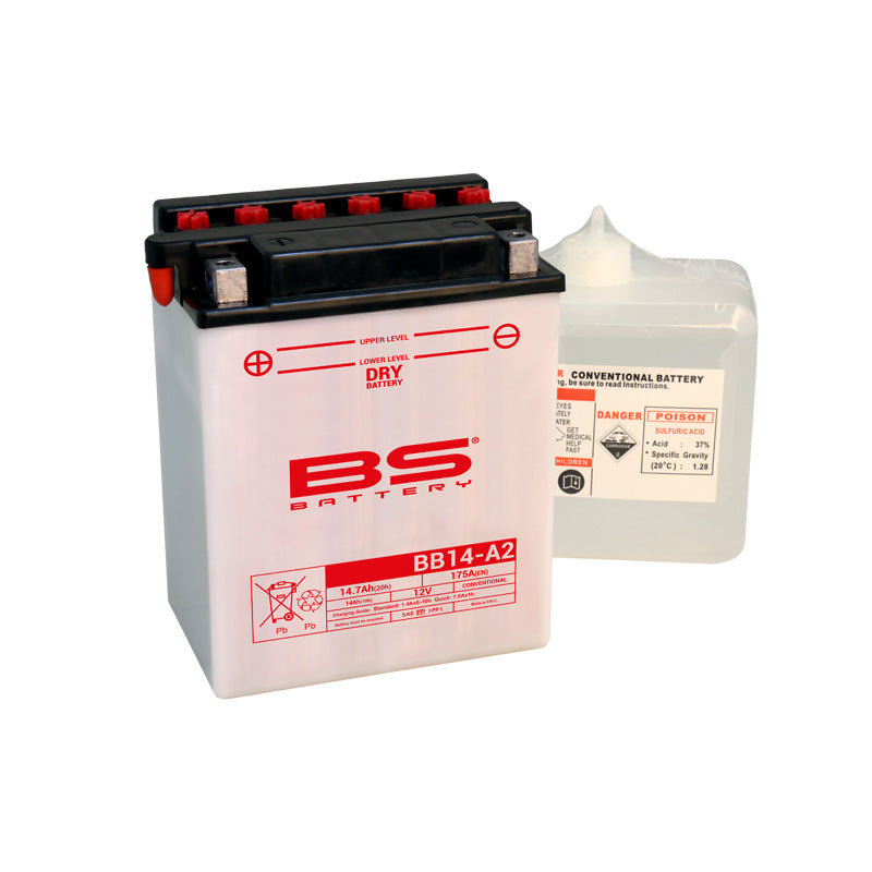 BS BATTERY BS DRY - BB14-A2 (WITH ACID PACK) (YB14-A2) YB14-A2