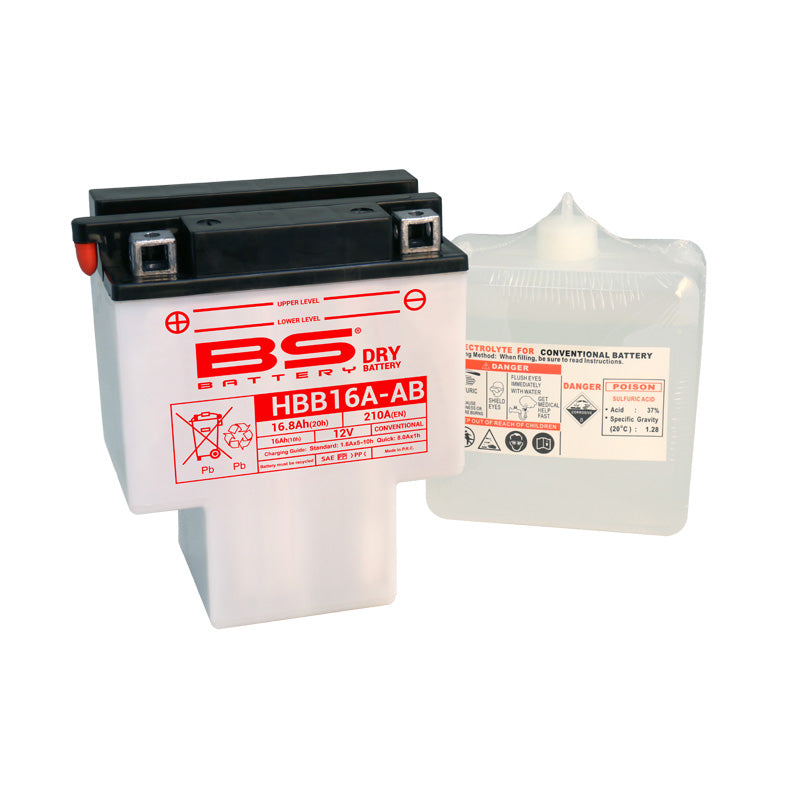 BS BATTERY BS DRY - HBB16A-A (WITH ACID PACK) (HYB16A-A) HYB16A-AB