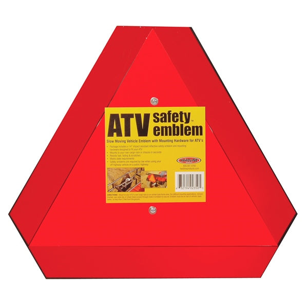 HARDLINE REFLECTIVE SAFETY EMBLEM W/HARDWARE 14" 2350