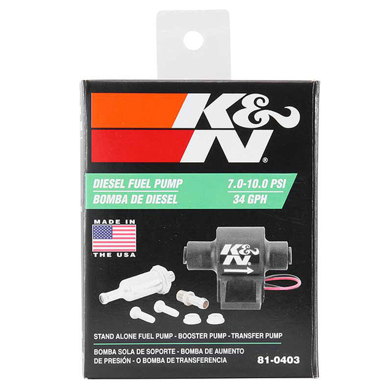 K&N PERFORMANCE ELECTRIC FUEL PUMP 1-2 PSI 81-0400