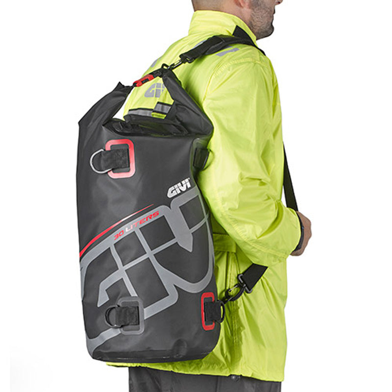 GIVI EASY-T 30L GREY/RED CYLINDER BAG EA114GR