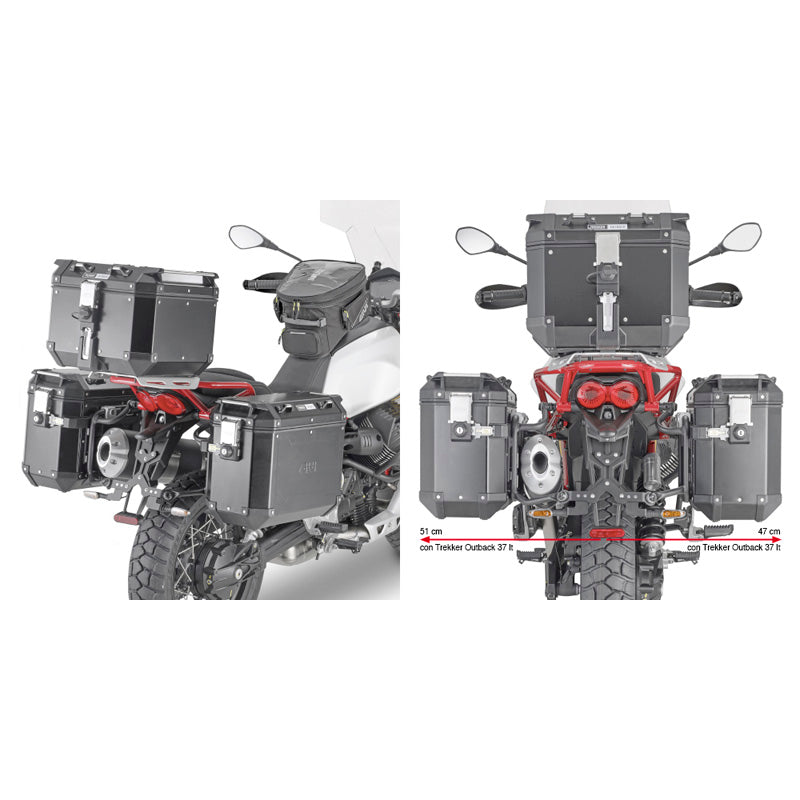 GIVI TUBULAR SIDECASE HOLDER PL ONE-FIT GUZZY V85 TT 19 PLOR8203CAM