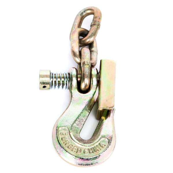 PORTABLE WINCH GRAB HOOK 7MM W/ LATCH AND CHAIN PCA-1282