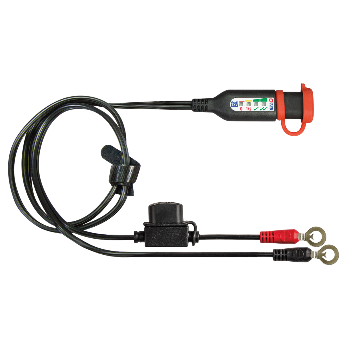 TECMATE O-128 BATTERY LEAD W/LED 100CM QTY 1 O-128