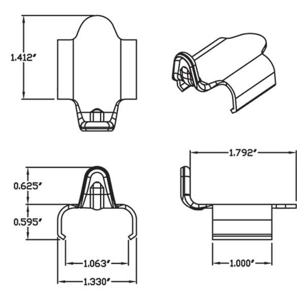 CAMSO SNOW TRACKS REPLACEMENT TRACK CLIP 0.625" AFT120106