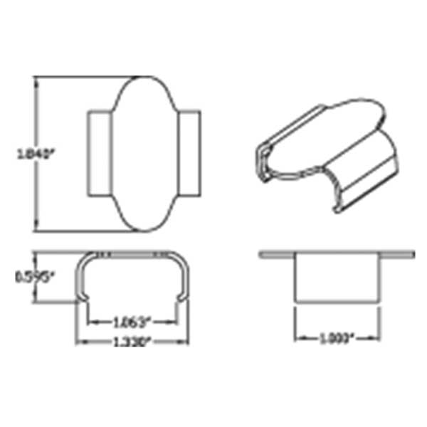 CAMSO SNOW TRACKS REPLACEMENT TRACK CLIP WIDE ARCTIC CAT/BOMBARDIER/YAMAHA AFT120107
