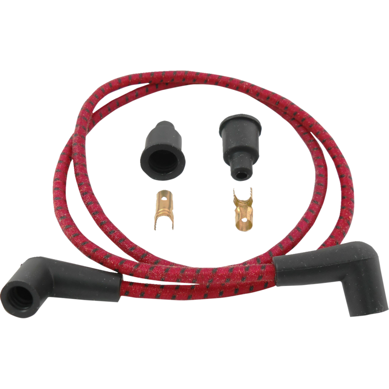 DRAG SPECIALTIES WIRES RED/BLK BRAID 40175