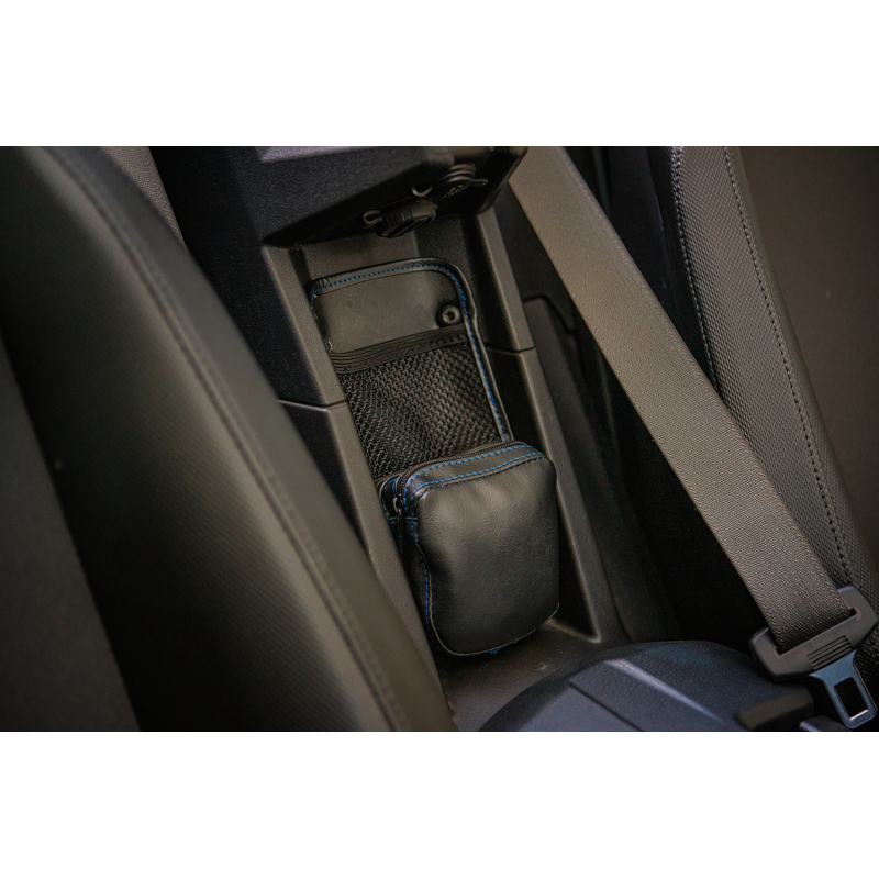 SHOW CHROME REAR CONSOLE ORGANIZER BL STITCH H44-3BLUE