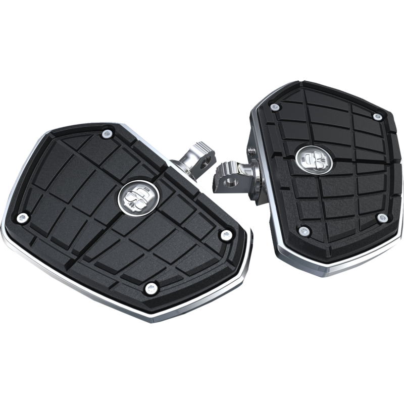 CIRO LLC ASR FLOORBOARDS W/ ADAPTERS FOR H-D MALE MOUNT CLEVIS CHROME 60205