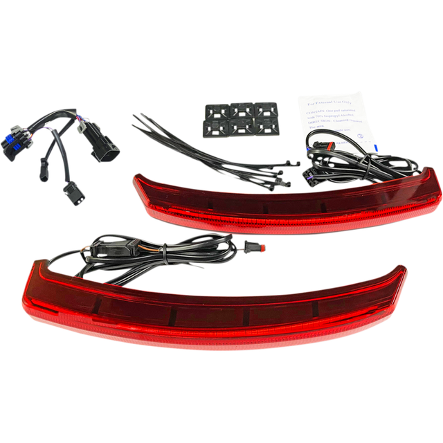 CUSTOM DYNAMICS LIGHT BAGZ REDLENS INDIAN INDBAG-SWN-R