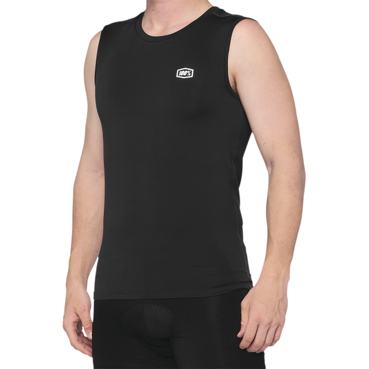 100% BASECAMP SLEEVELESS BASE LAYER BLACK LG 40046-00002