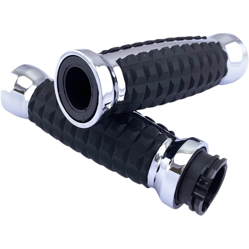 DRAG SPECIALTIES GRIP CHR GRENADE GRIP 96+ H17-05C6CD