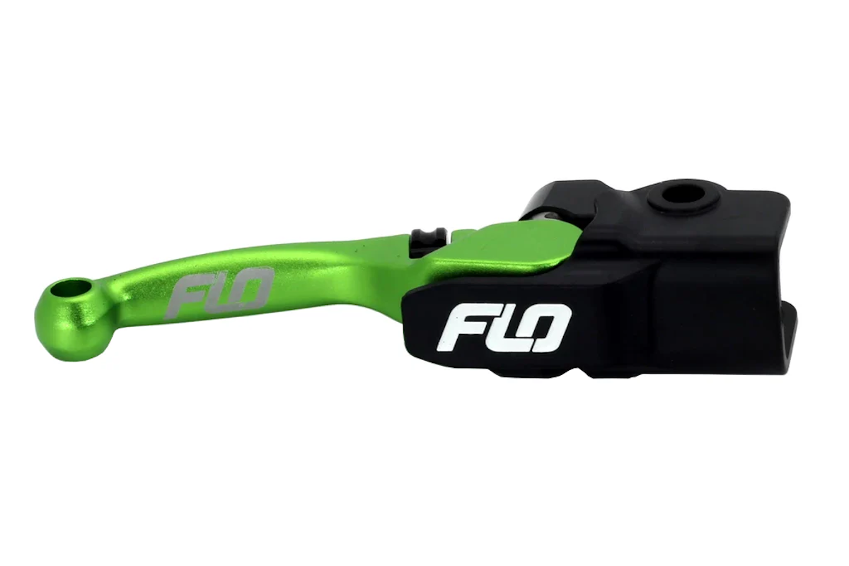 FLO MOTORSPORTS BRAKE LEVER PRO 160 HON KAW SUZ-GREEN BL-711G