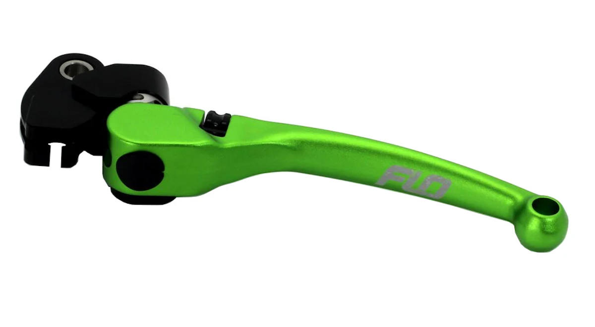 FLO MOTORSPORTS CLUTCH LEVER PRO 160 KAW SUZ-GREEN CL-725G