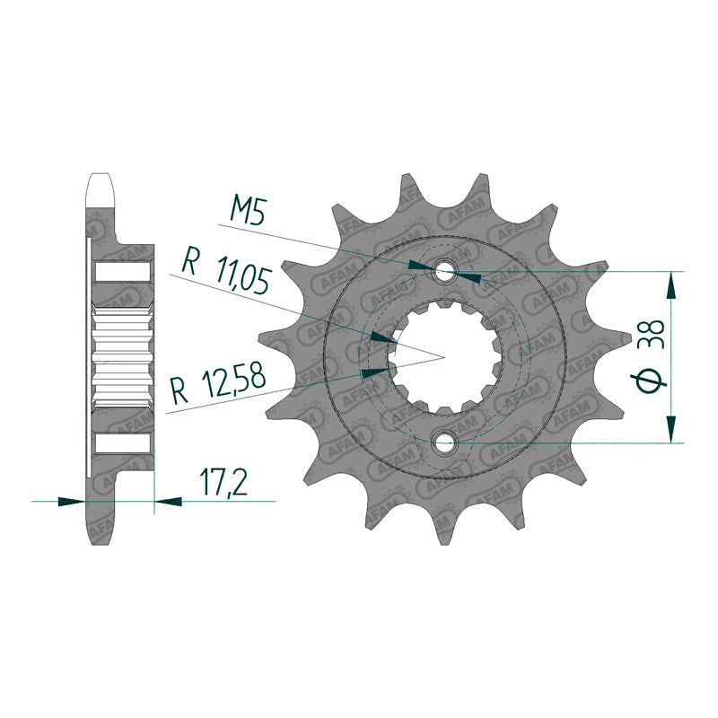 AFAM FRONT SPROCKET DUCATI 950 17-18 52616-15 52616-15
