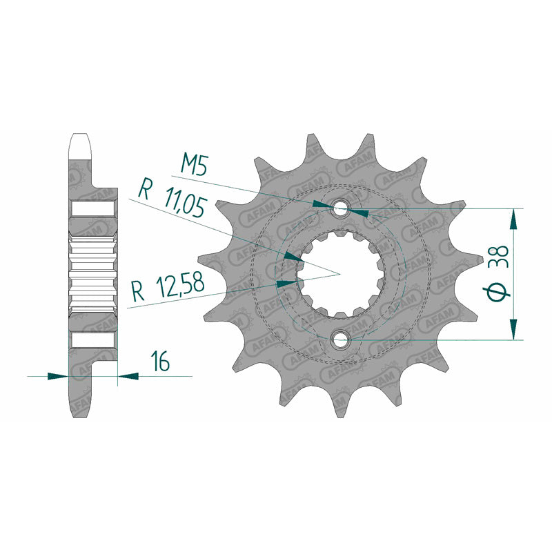 AFAM SPR.FR. DUCATI 916/900 15T 525P (52608-15). 52608-15