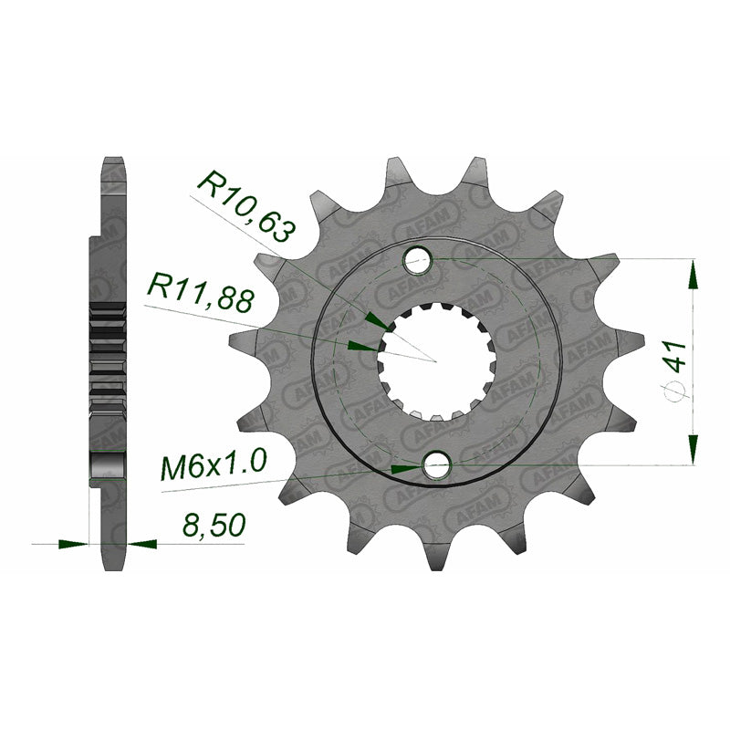 AFAM TRX400EX 00/04-XR400R 86/04 14T (JTF-1322) 20314-14