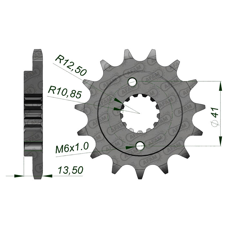AFAM AFAM FR.16T 525P VT600 SHADOW 92-04. 20507-16
