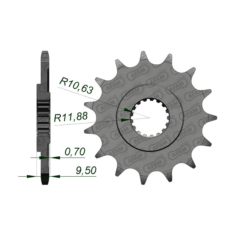 AFAM FR.SPR.CR250 88-07/CR500 88-01 14T (JTF-284) 20311-14