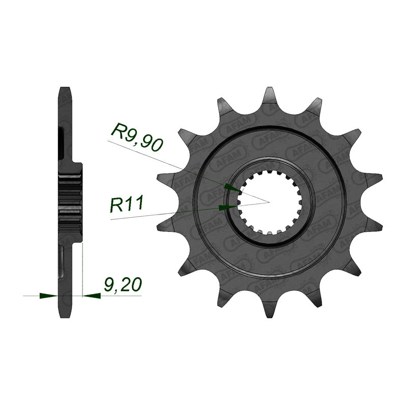 AFAM FR.SPR. KX250F 06-07 13T 520 (24305). 24305-13