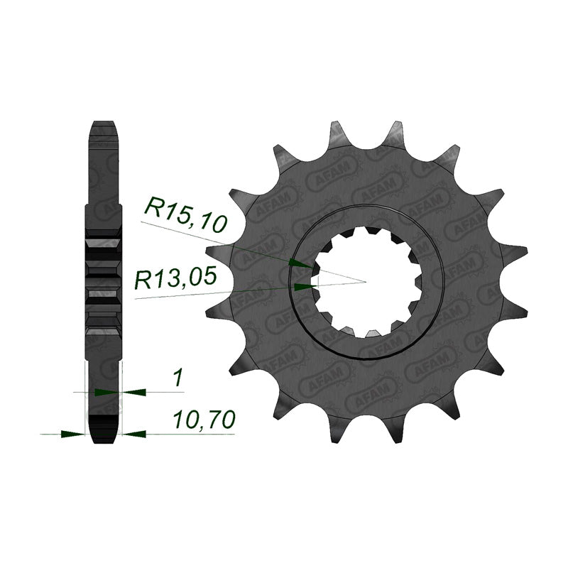 AFAM SPR.FR.YAM R1 98-06 16T 530 (21801-16). 21801-16