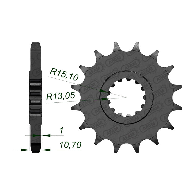 AFAM SPR.FR.YAM R1 98-06 15T 530 (21801-15). 21801-15