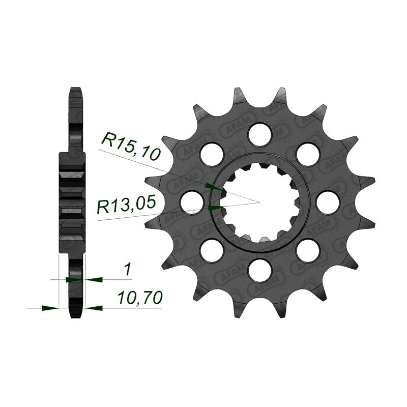 AFAM AFAM FR 14T 520 RACING YA.1000 R1. 21804-14
