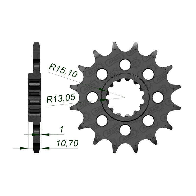 AFAM SP.YA.1000 R1 RACING 520 17T. 21804-17