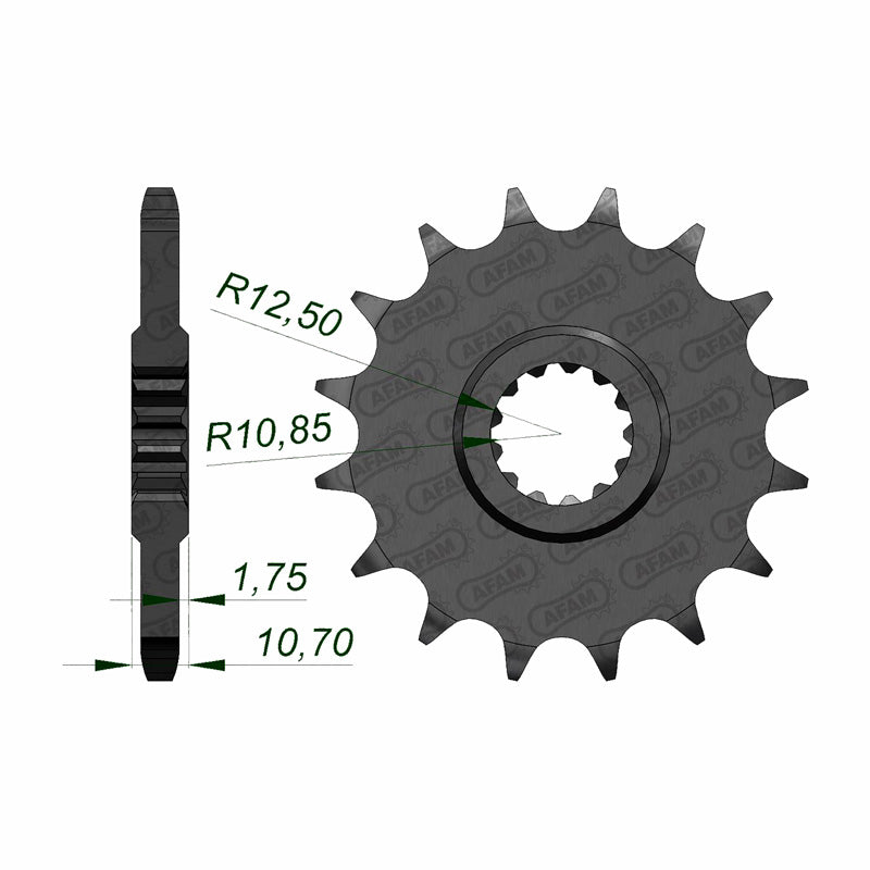 AFAM AFAM FR.SPR. 15T 525 YZF600R6 06-07. 21606-15