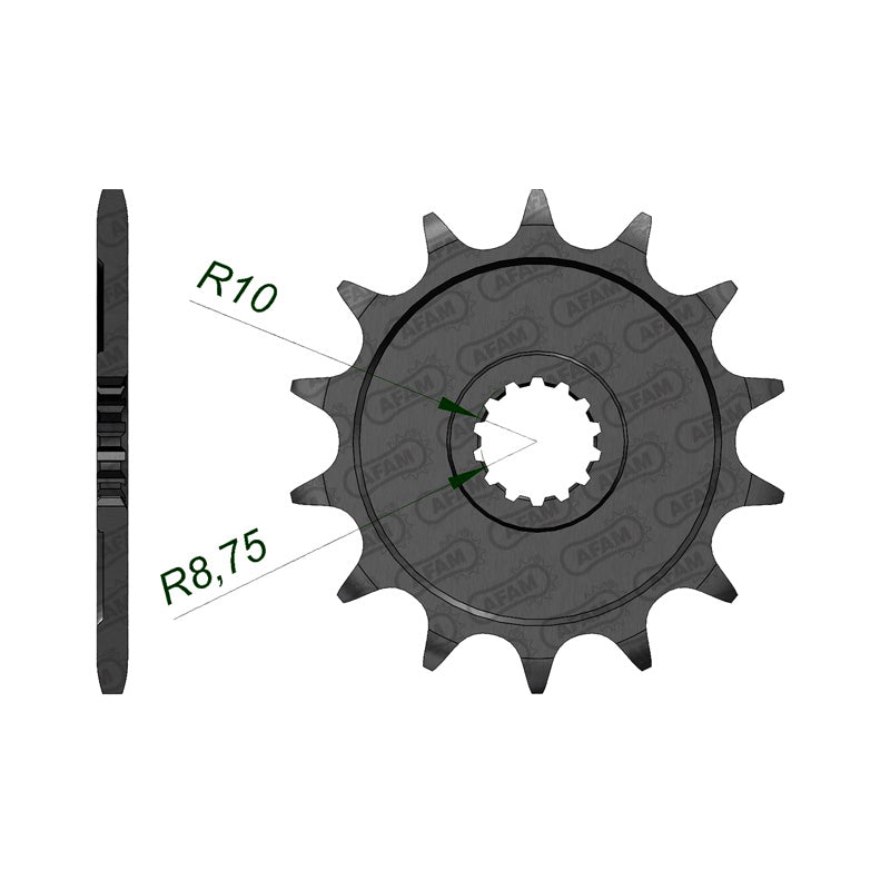 AFAM SPR.FR. YZ125 87-04 14T 520 (21203-14). 21203-14