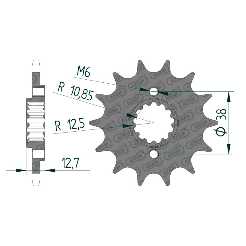 AFAM FRONT SPROCKET KAW KLR650 (90-15) 24505-15 24505-15