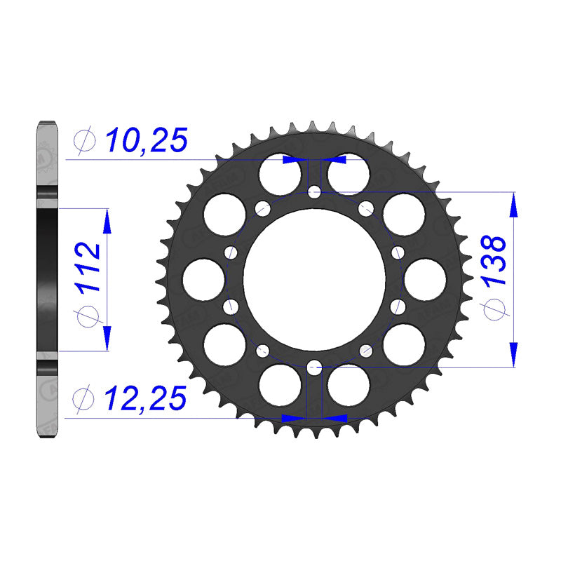 AFAM AFAM RR.41T 520 ALLOY CBR600/900/R6/R1 11509 11509-41