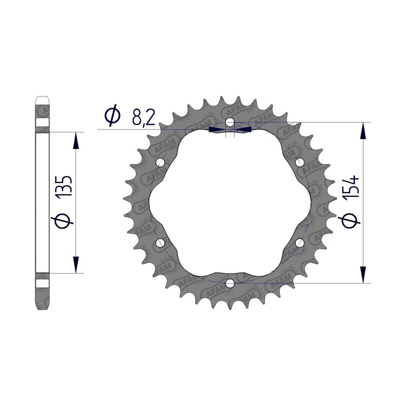 AFAM REAR SPROCKET DUCATI PANIGALE 520-40 51804-40